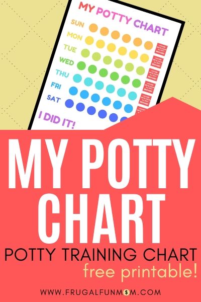 Printable Potty Training Chart | Frugal Fun Mom